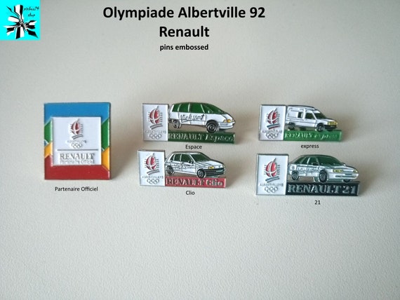 Olympic Games Albertville 92 Renault official pins and vehicle type pins enameled - select