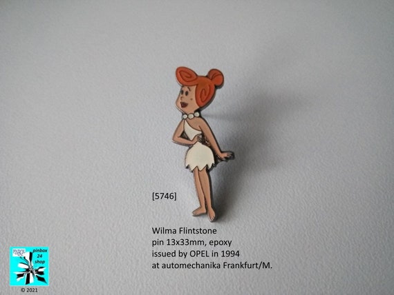 Wilma Flintstone Comic Pin issued by Opel automechanika 1994 in Frankfurt