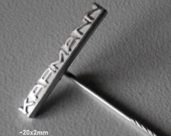 KARMANN lettering, elegant design, pin 1990s
