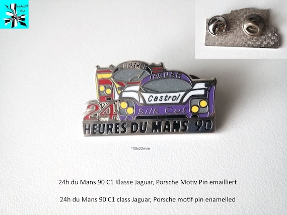 24h du Mans 90 C1 class Jaguar, Porsche motif pin… - image 1