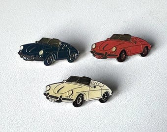 Porsche 356 – original history motif pin early 2000s, multiple colors available