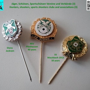 Pin&#39;s des clubs et associations de chasseurs, tireurs, tireurs sportifs (3) - sélectionner
