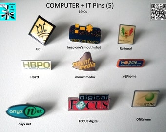 Computer IT Pins (5) 1990s - choose now :-)