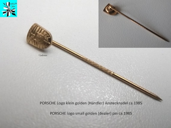Porsche logo pin: A piece of dealer history in gold