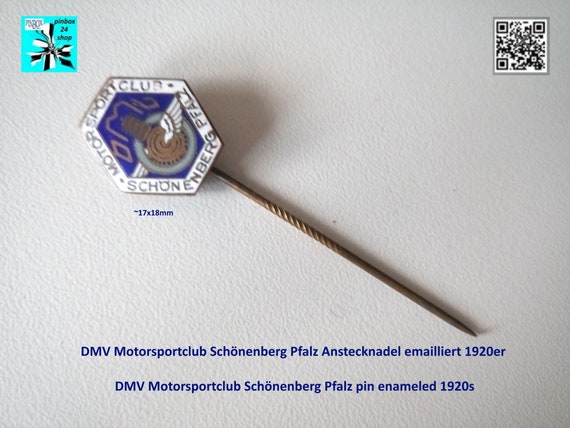 DMV Motorsportclub Schönenberg Pfalz pin enameled 1920s