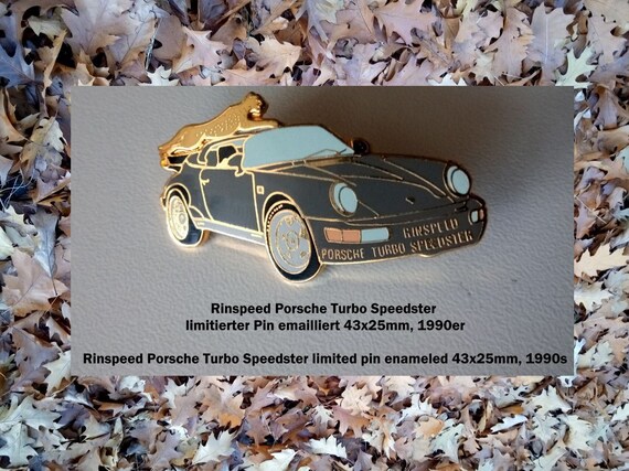 Rinspeed Porsche Turbo Speedster limited pin enameled 43x25mm, 1990s