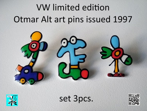 Discover the limited special edition of Otmar Alt Kunst a pinset with 3 pins