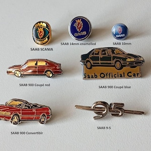 Rare SAAB Pins: Original IAA Collector&#39;s Items – Choose Your Logo, 900 or 9-5!
