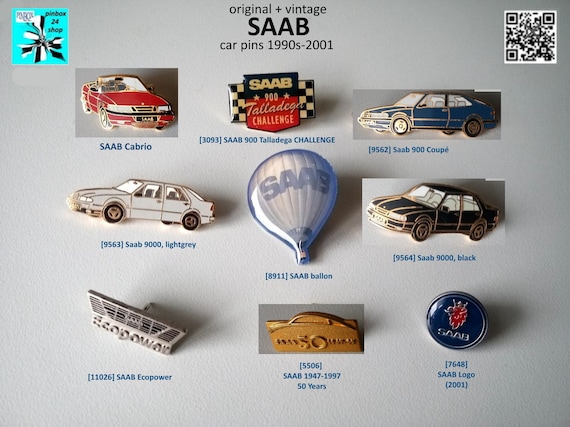 Discover the History: SAAB Automobile Pins From the 1990s to 2001