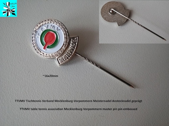 TTVMV table tennis association Mecklenburg-Vorpommern master pin pin embossed