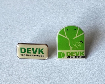 DEVK pin 1990s – two variants available (logo & elephant), original insurance collectible