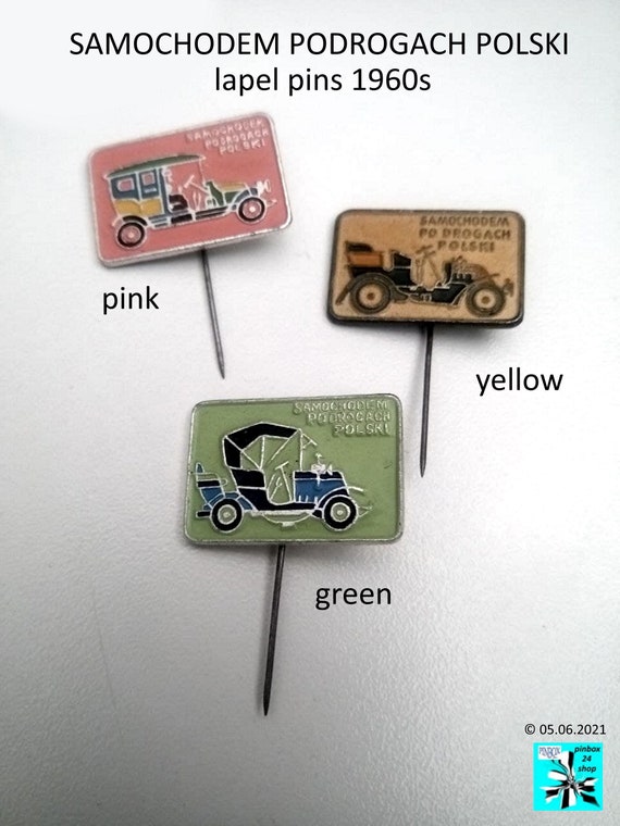 Discover the old Polish culture with these 1960s vintage motif lapel pins & lapel badges!