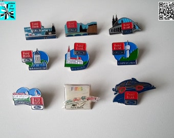 Vintage Ford Bank Cities Pins!