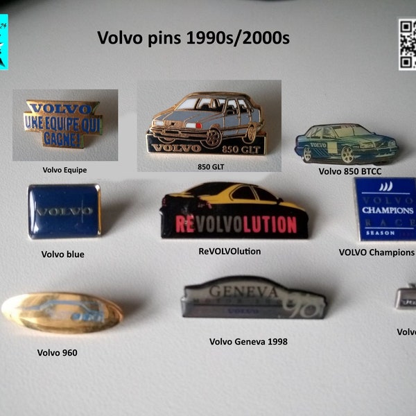 Experience the retro culture with Volvo pins from the 1990s and early 2000s!