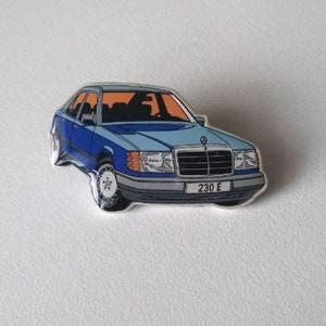 Mercedes Benz Enamel Pins AMG E36 E Class W124 W210 500E Selection Automotive Collectibles 240E (124) blue