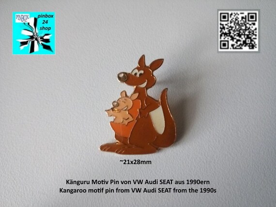 Kangaroo with child motif pin from VW Audi SEAT from the 1990s