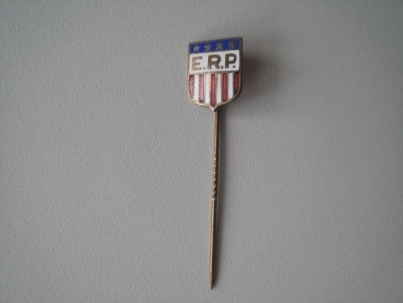 Relive the story of the European Recovery Program with this vintage enamel pin