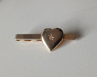 Dazzling ACONDA Heart Tie Bar – Rhinestone & Star, Love in Detail!