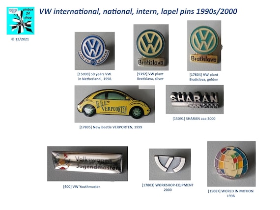 VW Pins - Rare collectibles from two decades