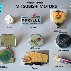 Mitsubishi Motors Promo Pins: Wearable Automotive Icons (1990-2002)