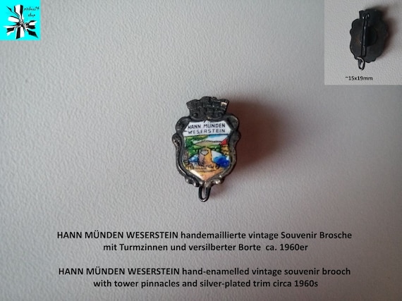 Weserstein souvenir brooch 1960s