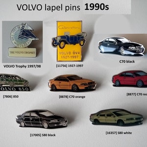 Rare VOLVO Promo Pins: IAA Collectibles – Trophy, 70 Years, C70, S80 – Choose Your Favorite!