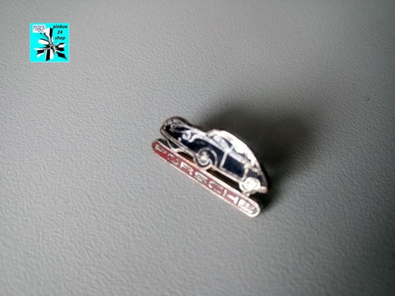 Very rare PORSCHE 356 motif brooch enameled around 1950