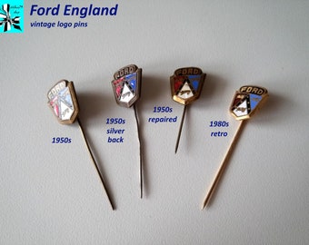 Select vintage Ford England logo lapel pins now