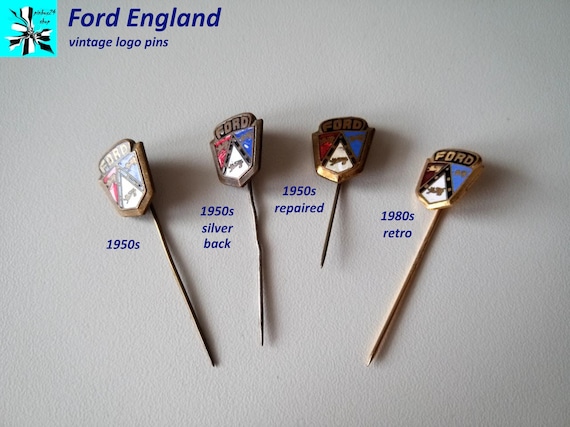 Select vintage Ford England logo lapel pins now
