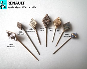 Renault diamond lapel badges – 1950s/1960s period originals – multiple variants