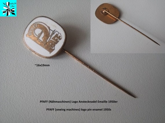 PFAFF (sewing machines) logo pin enamel 1950s