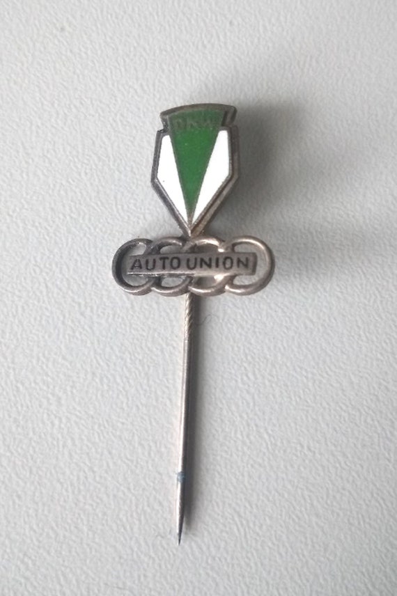 DKW AUTOUNION logo pin enameled 1930s (Keck&Sohn)