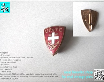 UR TC Brooch: Swiss Cross & Anchor - Antique Elegance