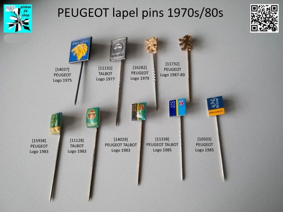 PEUGEOT TALBOT lapel pins 1970s and 1980s