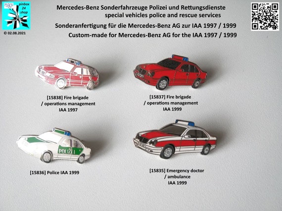 Mercedes-Benz special vehicles police emergency services pins enamel 1997/99