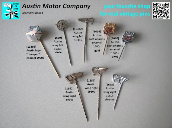 CAustin Motor Lapel Pins - Logos 1950s/60s