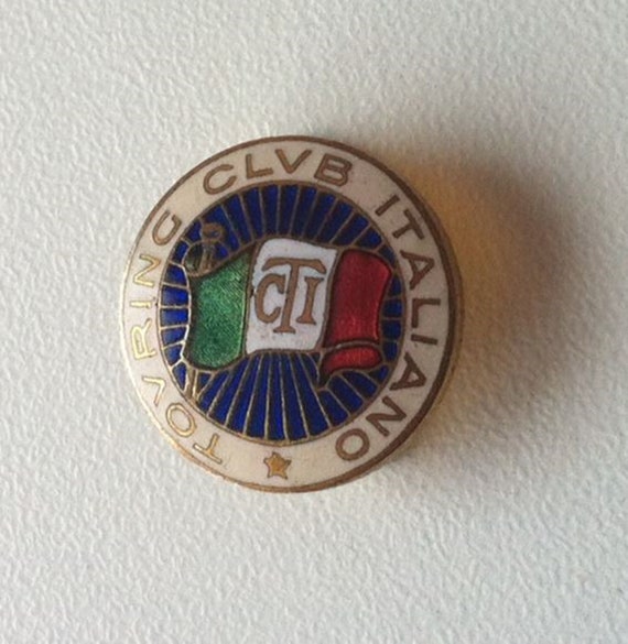 Antique, enamel, TCI logo. Bella Italy!namel