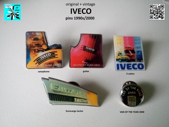 IVECO van, truck and musical instrument pins - find your favorite motif