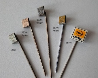 OPEL logo square pins: Originals from the 70s and 80s