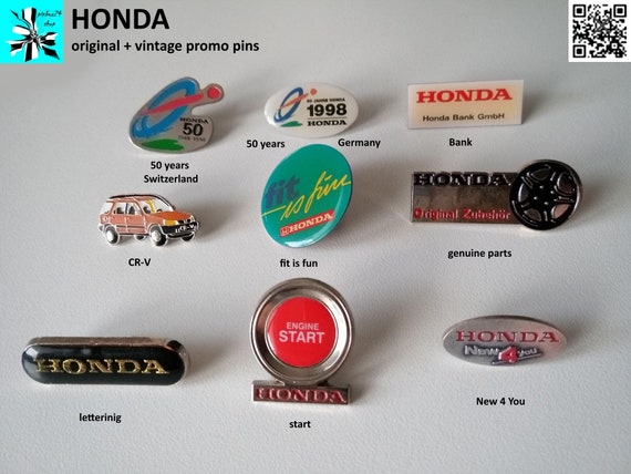 HONDA anniversary, promo, collector, slogan pins - select