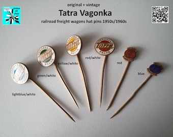 Vintage TATRA Vagonka Pins - Unique Railway Collectibles