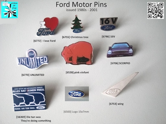 Ford Motor Logo, Types, and Promotional Pins # 1