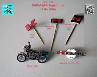Original Kawasaki pins - vintage collectibles
