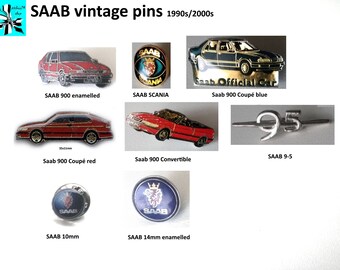 Travel back in time: SAAB 900, 9-5, logo pins from the 90s and 2000s