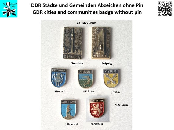 GDR cities and communities badge without pin
