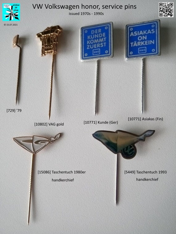 VW Pins: honor and service in retro style