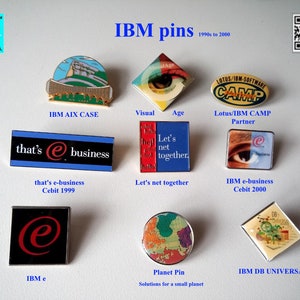 IBM Computer, IT Pins 1990s to 2000 - choose!