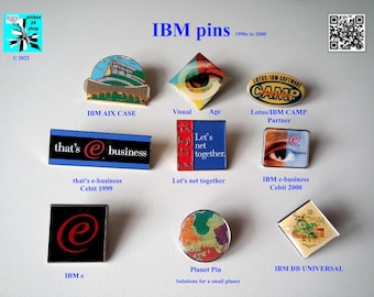 IBM Computer, IT Pins 1990s to 2000 - choose!