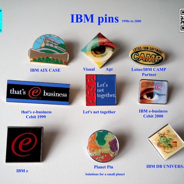 IBM Computer, IT Pins 1990s to 2000 - choose!