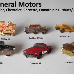 GM classic pins: Cadillac, Chevy & Co.